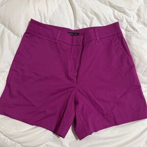 Ann Taylor Magenta Shorts Classic Cotton Blend
